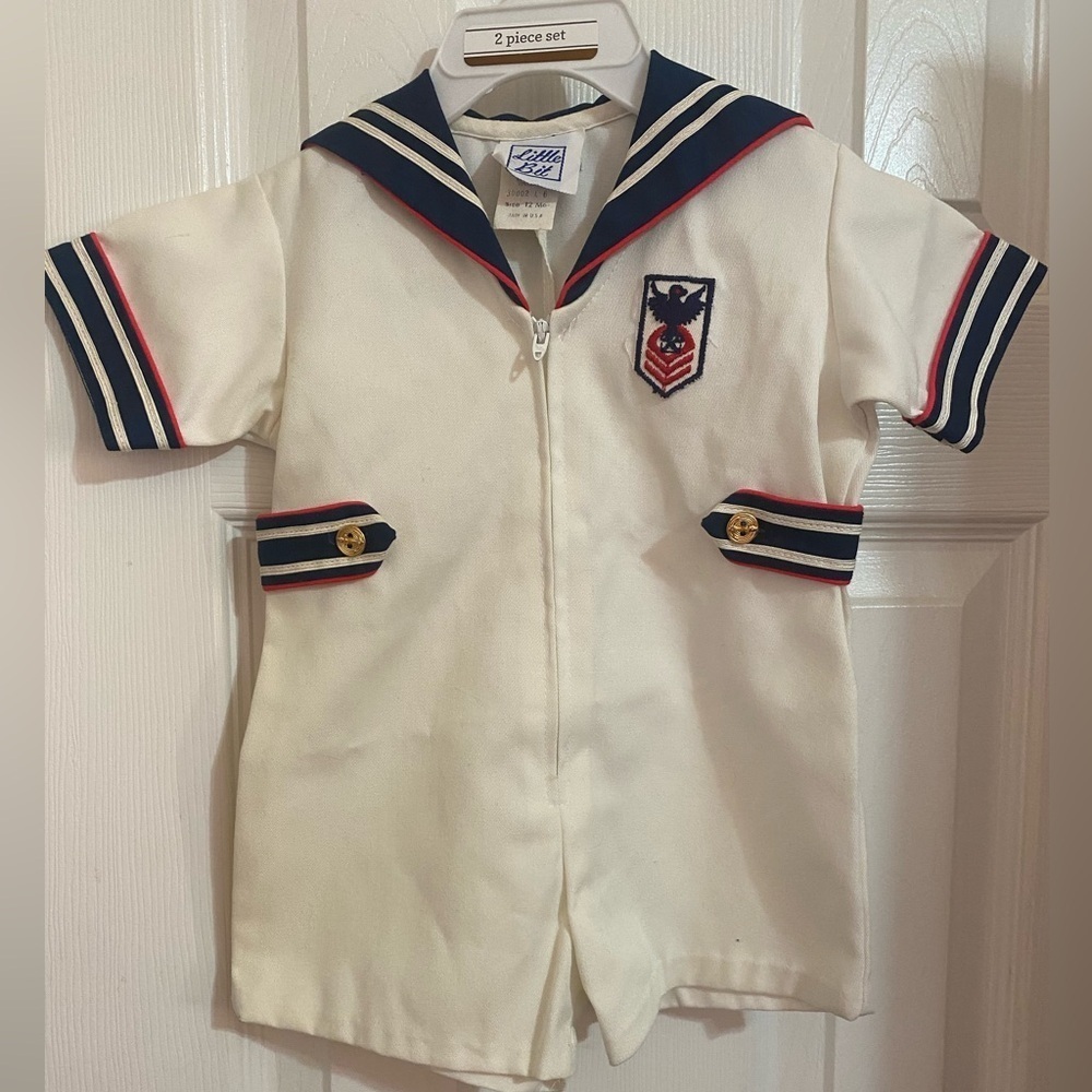 Vintage Itty Bitty Sailor Romper